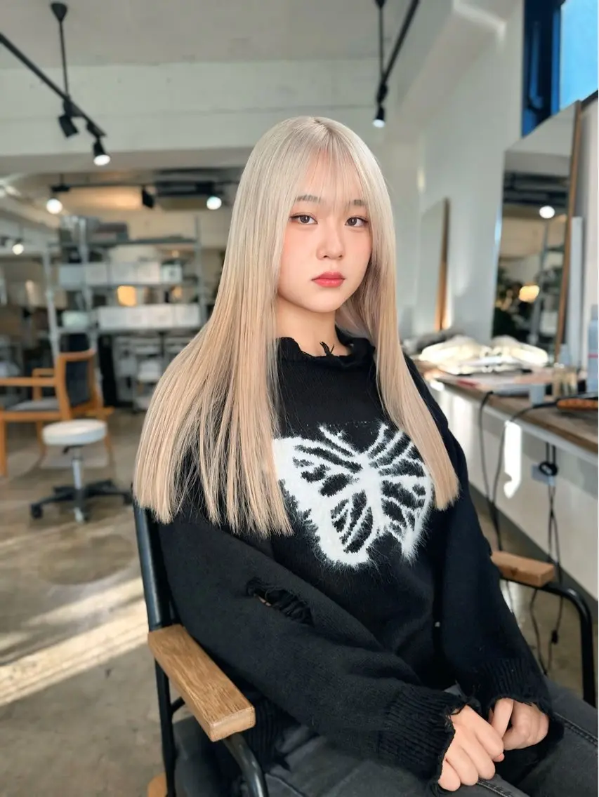 ロング カラー ヘアカラー トリートメント ヘアセット ✨艶ブリーチカラー ✨四ノ宮裕己のヘアスタイル