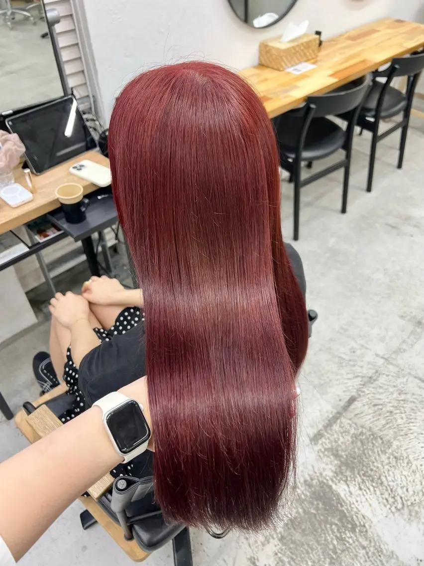 ロング ヘアカラー 暖色カラー/レイヤー カット☁️MEI☁️のヘアスタイル