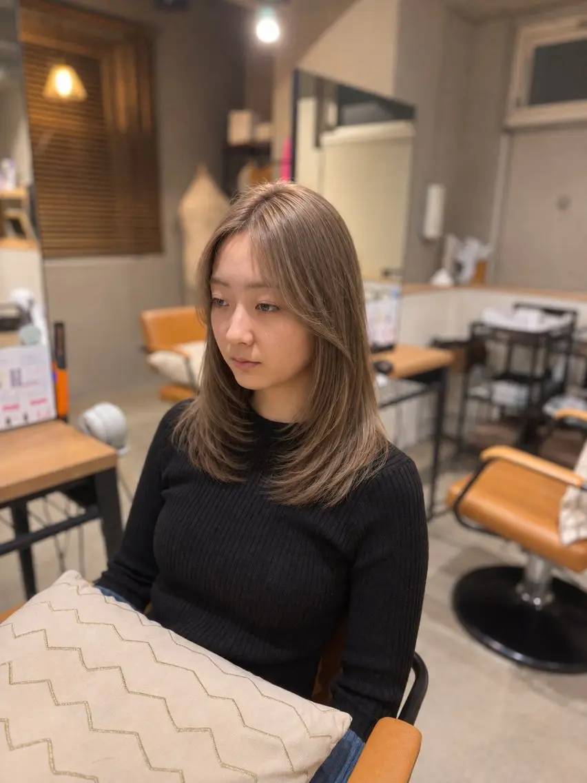 ミディアム ミディアムレイヤー レイヤーカット レイヤー/顔周り 大宮🦋TAIKIのヘアスタイル