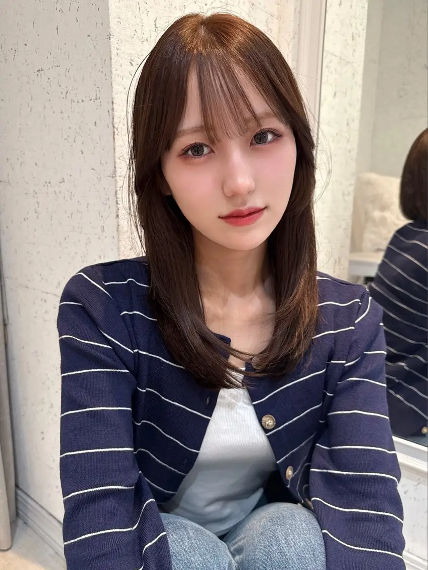 ミディアム カラー パーマ カット ヘアカラー 縮毛矯正 トリートメント mai / linoah˚✧のヘアスタイル