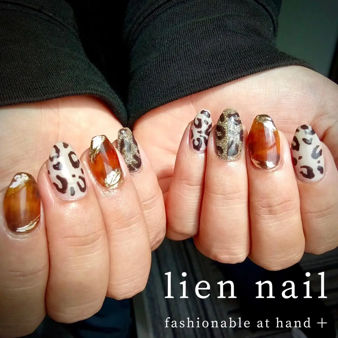 ネイル アニマル柄 ハンドネイル ハンドケア Queen nailのネイルデザイン