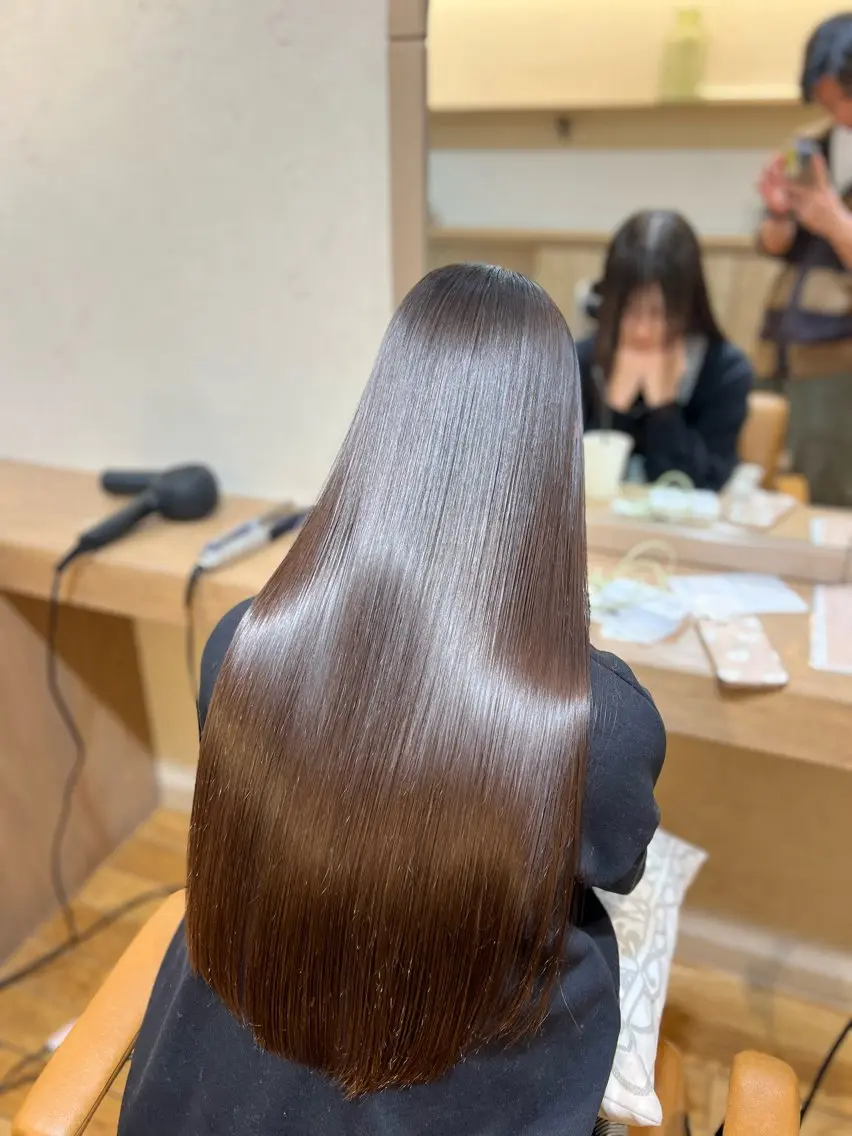 ロング カラー 髪質改善 縮毛矯正 神戸ボブ✂️ ioe三宮/田 伸佳のヘアスタイル