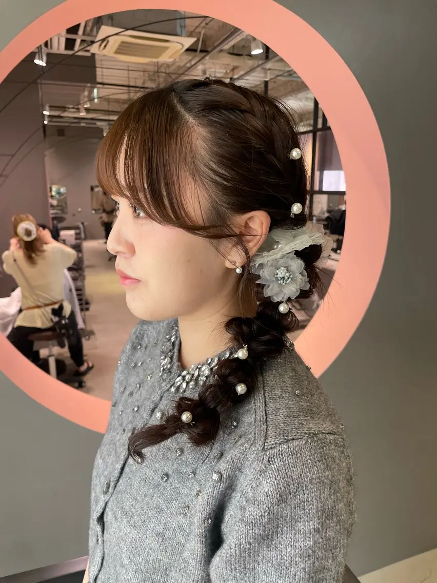 ヘアアレンジ カット ヘアセット ないとう ゆうかのヘアスタイル