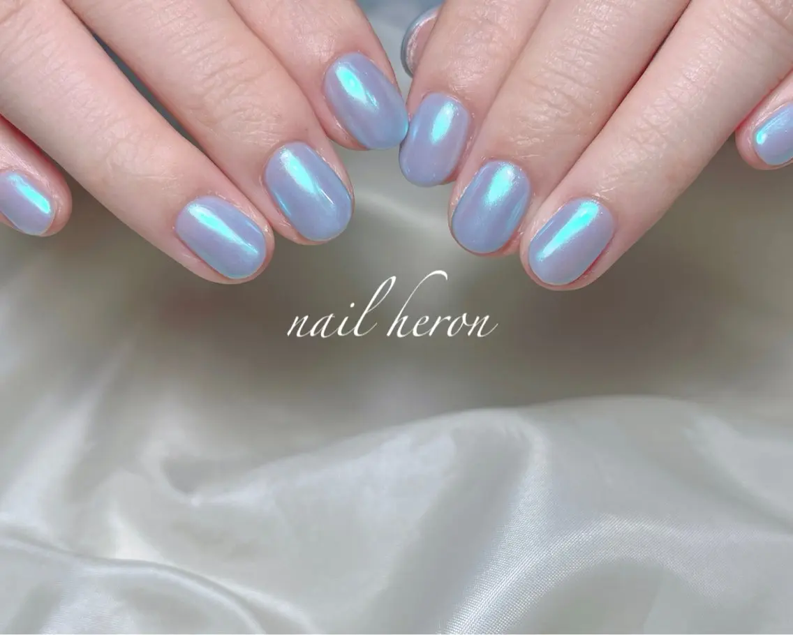 ネイル オーロラネイル ハンドネイル saki_ nail heronのネイルデザイン
