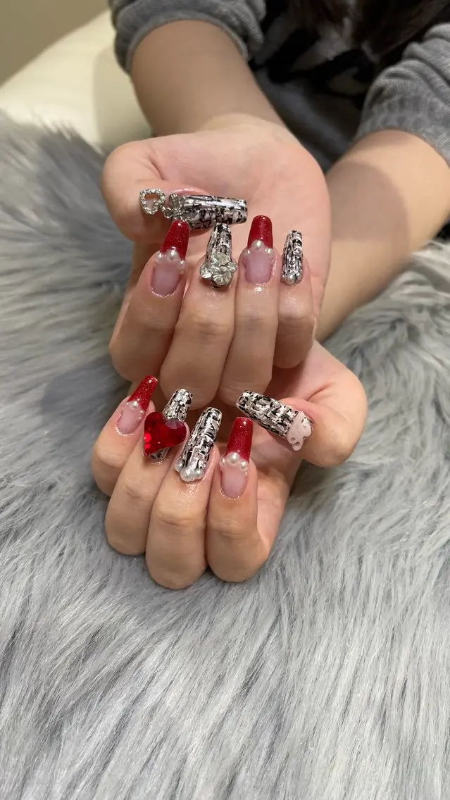 ネイル ラメ(グリッター) RICO Nail パーツつけ放題🌈のネイルデザイン