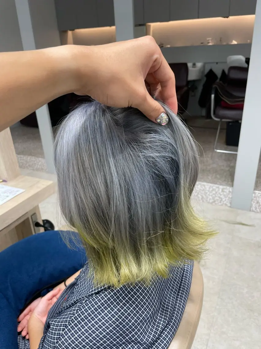 ミディアム カラー グラデーションカラー イエローカラー カット ヘアカラー トリートメント EARTH菊名店👾 ひらのすぐるのヘアスタイル