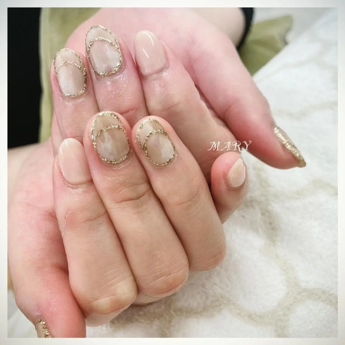 ネイル フレンチネイル マットネイル ニュアンスネイル ハンドネイル Mary nail .narumiのネイルデザイン