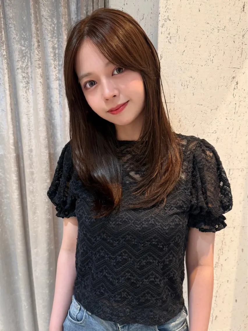ミディアム カラー 似合わせカット カット ヘアカラー トリートメント mai / linoah˚✧のヘアスタイル
