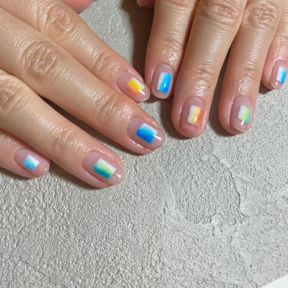 ネイル アートネイル ニュアンスネイル 春ネイル 夏ネイル ハンドネイル 山田 貴子のネイルデザイン