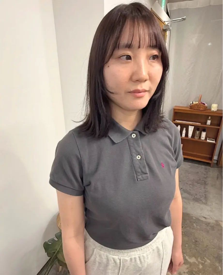 ミディアム カラー グレージュ ラベンダーカラー ラベンダーグレージュ ラベンダーグレー カット ヘアカラー カットモデル募集‼️ kotono🪿のヘアスタイル