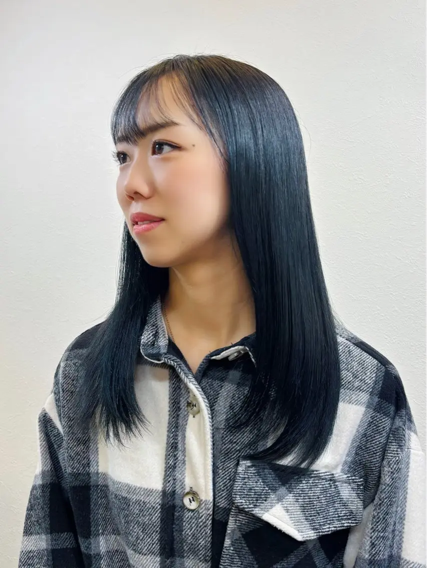 セミロング 🌱表参道/メンズ/ 顔まわりレイヤー🫧のヘアスタイル