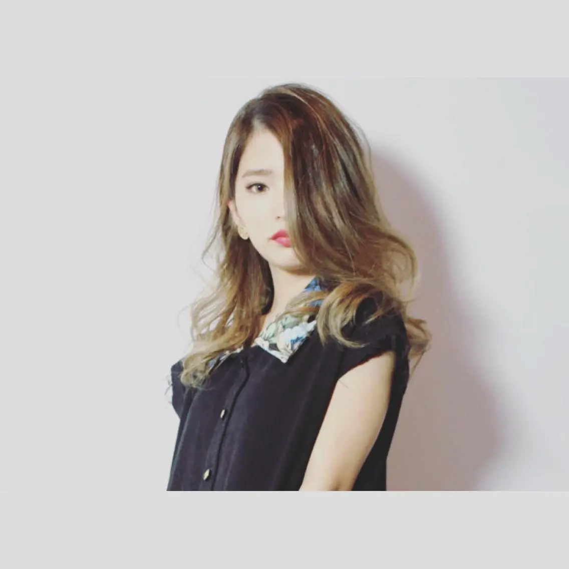 ミディアム セミロング カラー 永田 崇のヘアスタイル