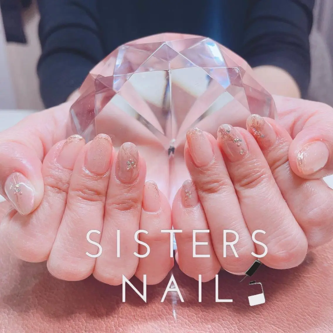 ネイル アートネイル フレンチネイル 卒業式 ミラーネイル オフィスネイル sisters nail.fのネイルデザイン