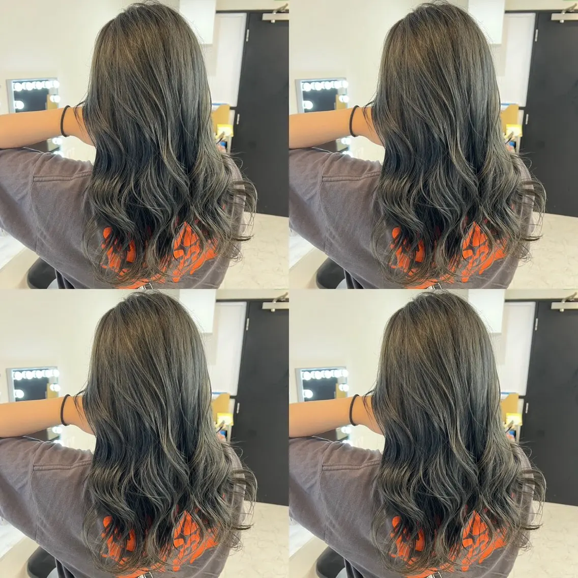 セミロング カラー グレージュ カーキグレージュ カット ヘアカラー トリートメント ✨レイヤー/髪質改善 /縮毛矯正✨ナカムラのヘアスタイル