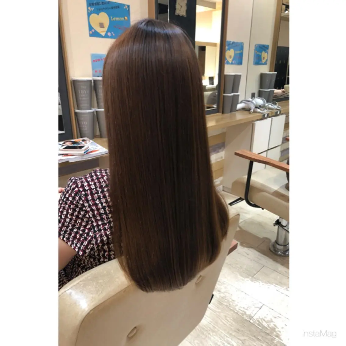 ロング パーマ カット 縮毛矯正 岩間 香純のヘアスタイル