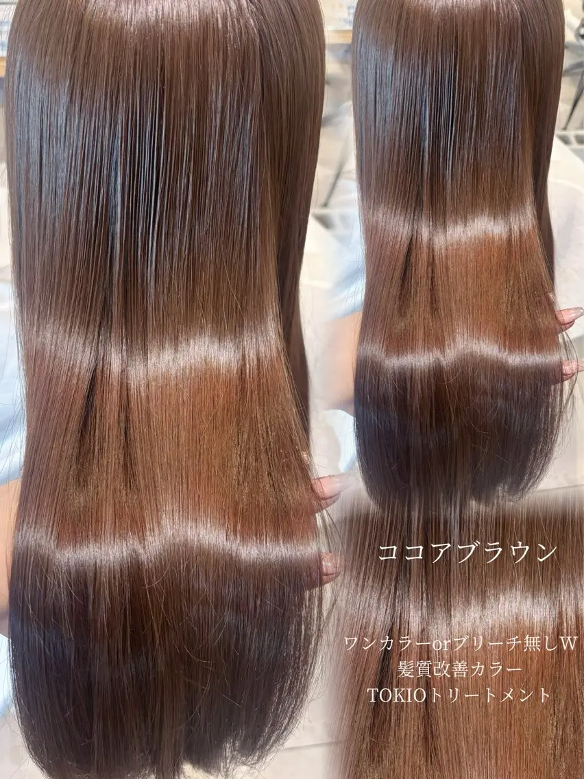 ロング カラー ベージュカラー ブリーチ ケアブリーチ デザインカラー ダブルカラー カット ヘアカラー トリートメント 肌に馴染むハイトーン /ミルクティーカラーのヘアスタイル