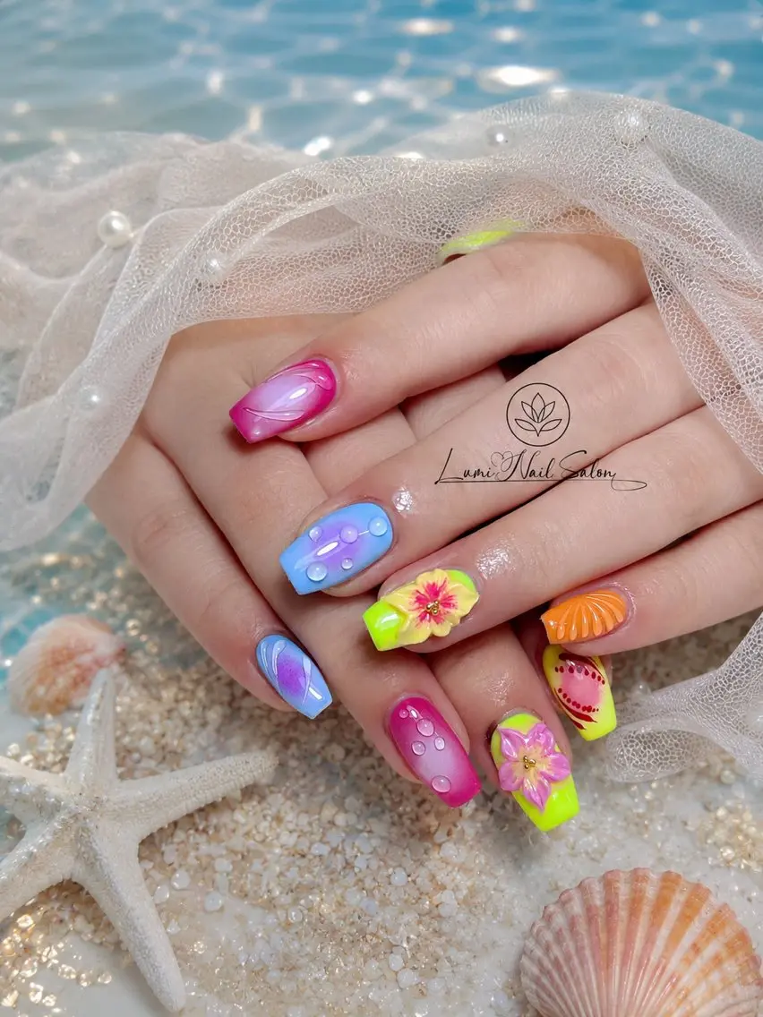 ネイル ロングネイル ぷっくりネイル ハンドネイル Lumi Shinokuboのネイルデザイン
