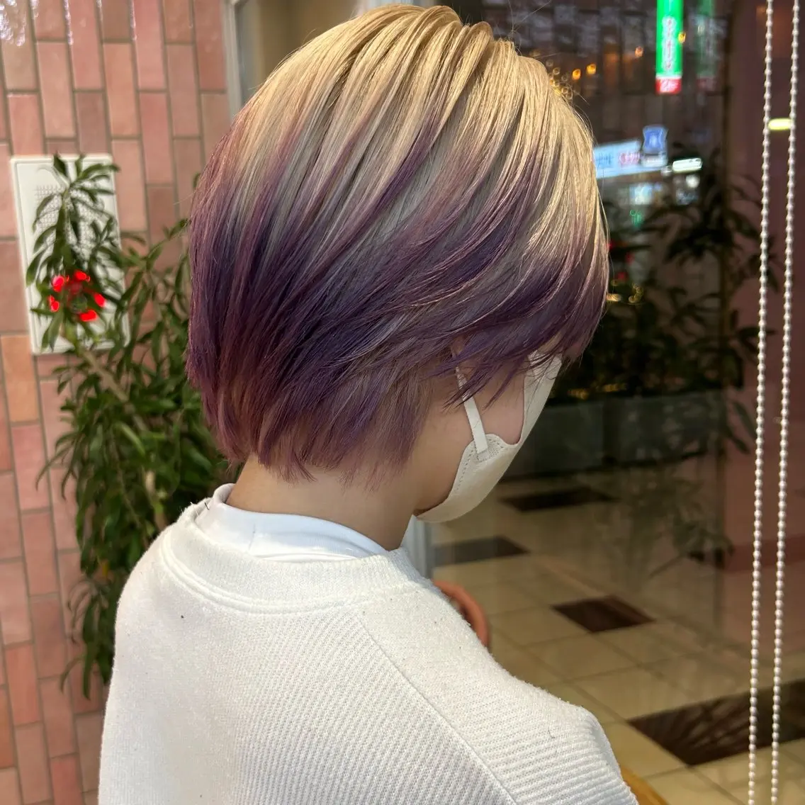 ショート カラー カット ヘアカラー トリートメント レイヤー/ブリーチ/ 渋谷/ルル🌿のヘアスタイル