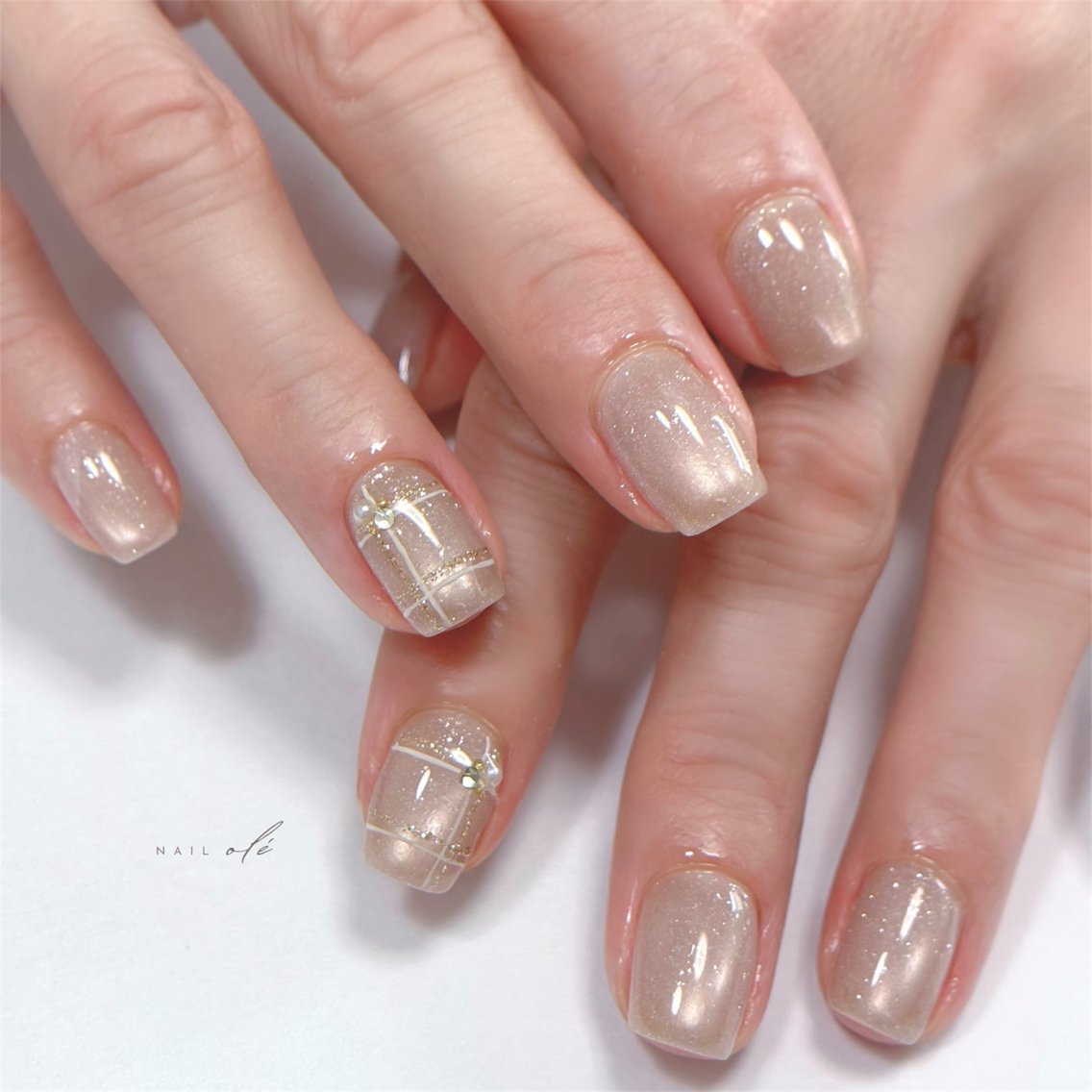 ネイル マグネットネイル オフィスネイル シンプルネイル ハンドネイル NAIL oleのネイルデザイン