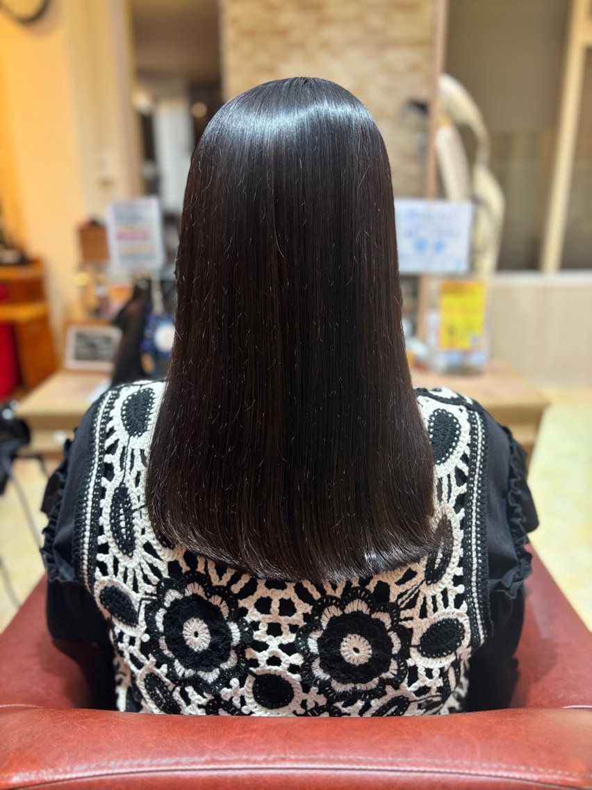 ロング限定🎀(仕上がり肩下10㎝)ワンレンカット✂️✨の写真