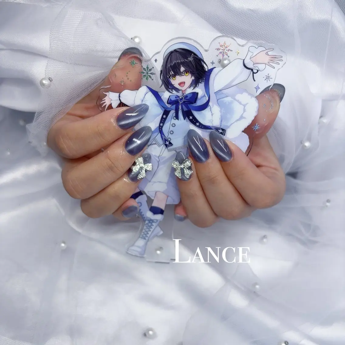 ネイル オーロラネイル フットネイル フレンチネイル ガラスフレンチ 氷ネイル・うるうるネイル ハンドネイル Lance nailのネイルデザイン