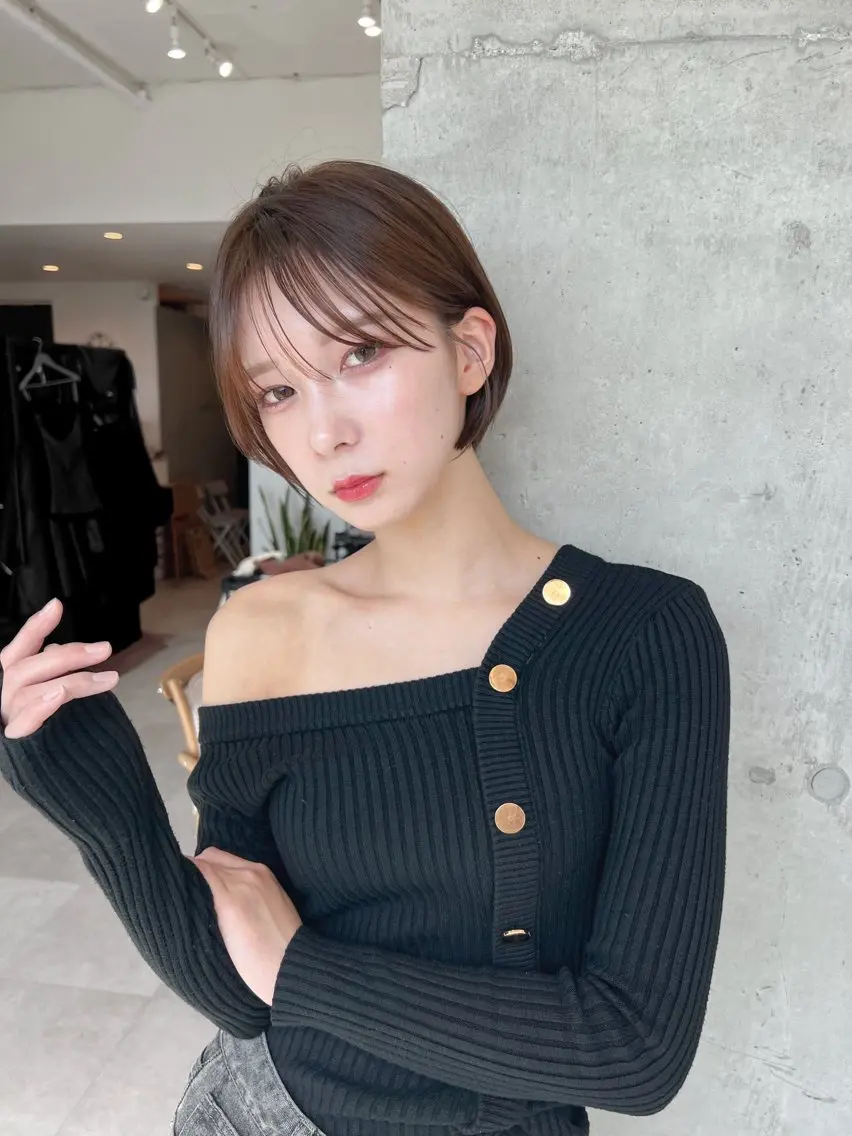 ショート カット ヘアカラー トリートメント 恵比寿韓国レイヤー× 艶透明感カラー大場のヘアスタイル