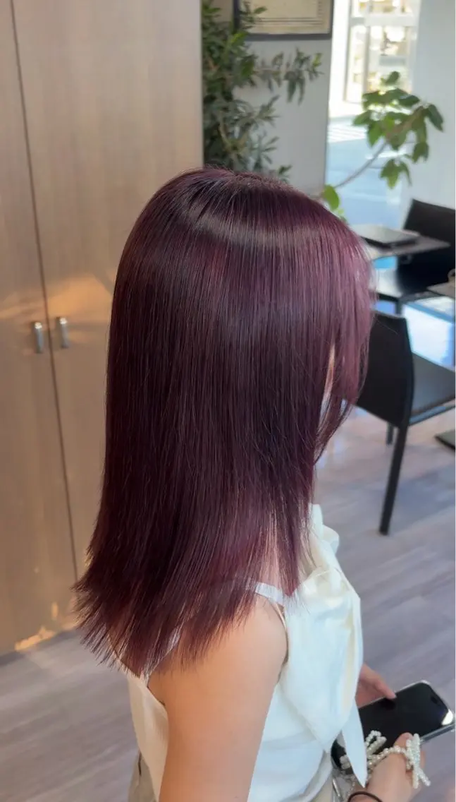 ミディアム カラー ダブルカラー ラベンダーカラー ラベンダーピンク ピンクカラー arika もえのヘアスタイル