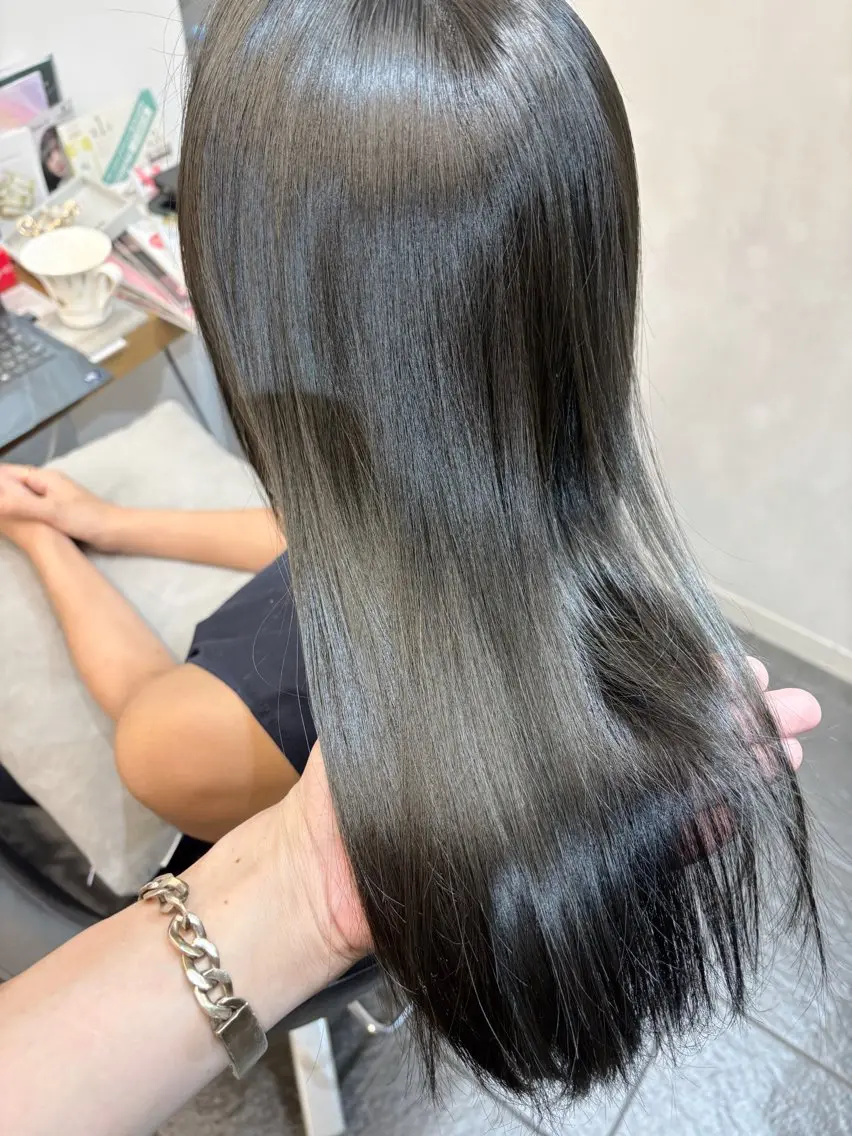 カラー グレージュ オリーブグレージュ オリーブグレー ヘアカラー トリートメント ヘッドスパ グレージュ/髪質改善 Yamato.hのヘアスタイル