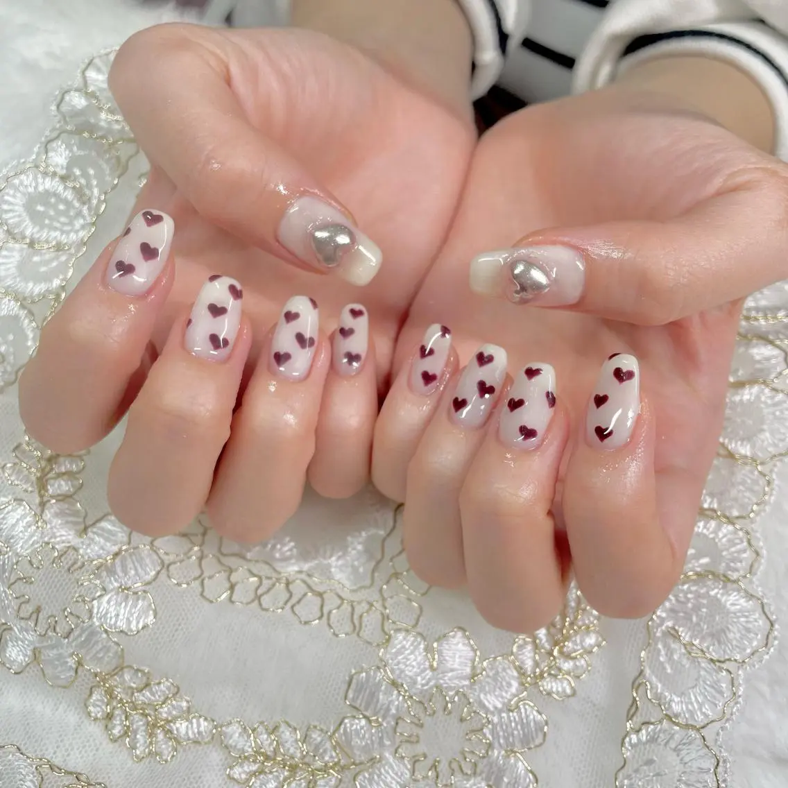 ネイル ジェルネイル ハート J terrace Nailのネイルデザイン