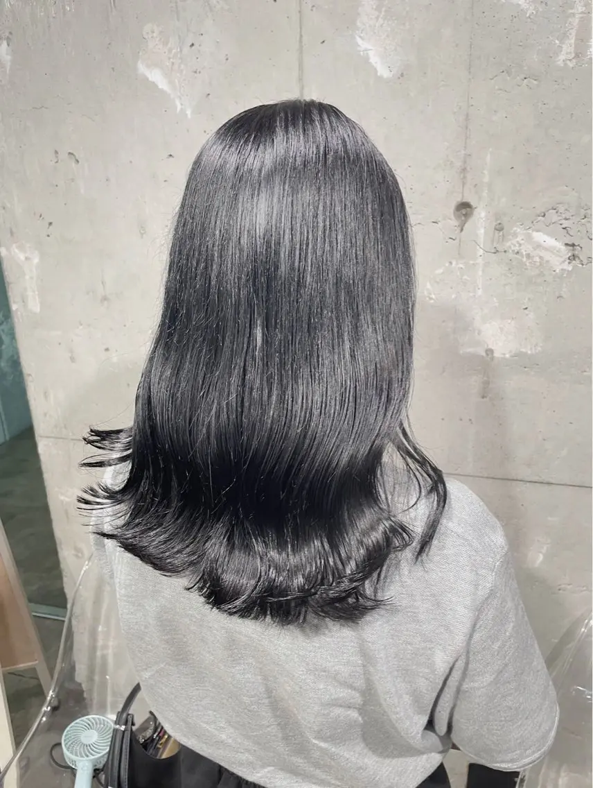 セミロング カラー ヘアアレンジ Over hair_ misakiのヘアスタイル