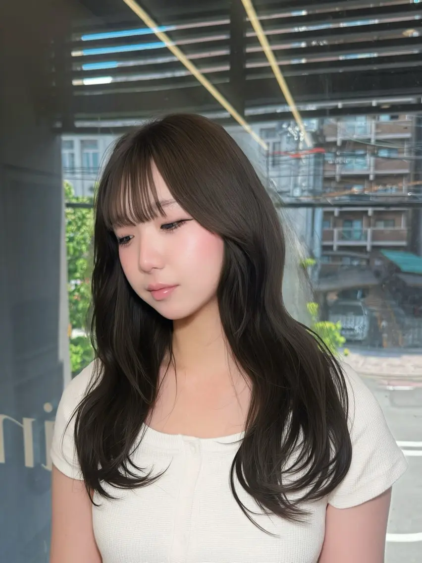セミロング ゆうな/レイヤー 🎀艶カラー/京都のヘアスタイル