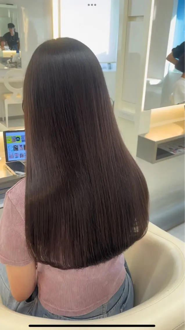 セミロング カット 縮毛矯正 涼音 🫧前髪お助け美容師のヘアスタイル
