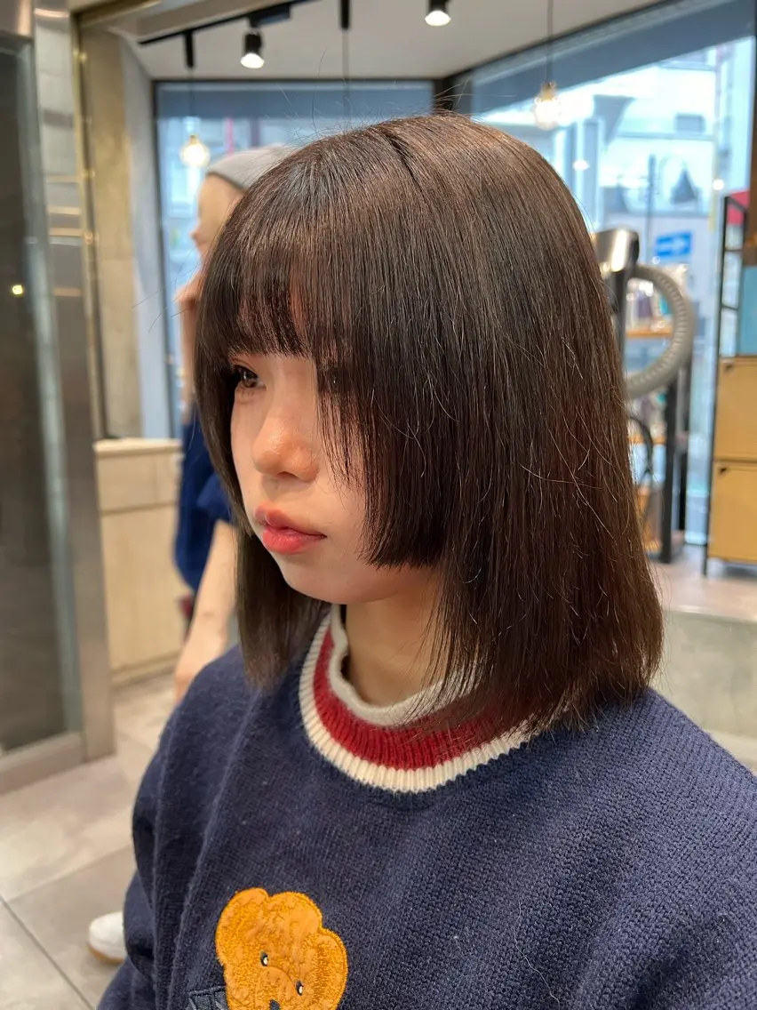ショート ボブ 姫カット 🌞レイヤー×カラー 前川那津美🌞のヘアスタイル