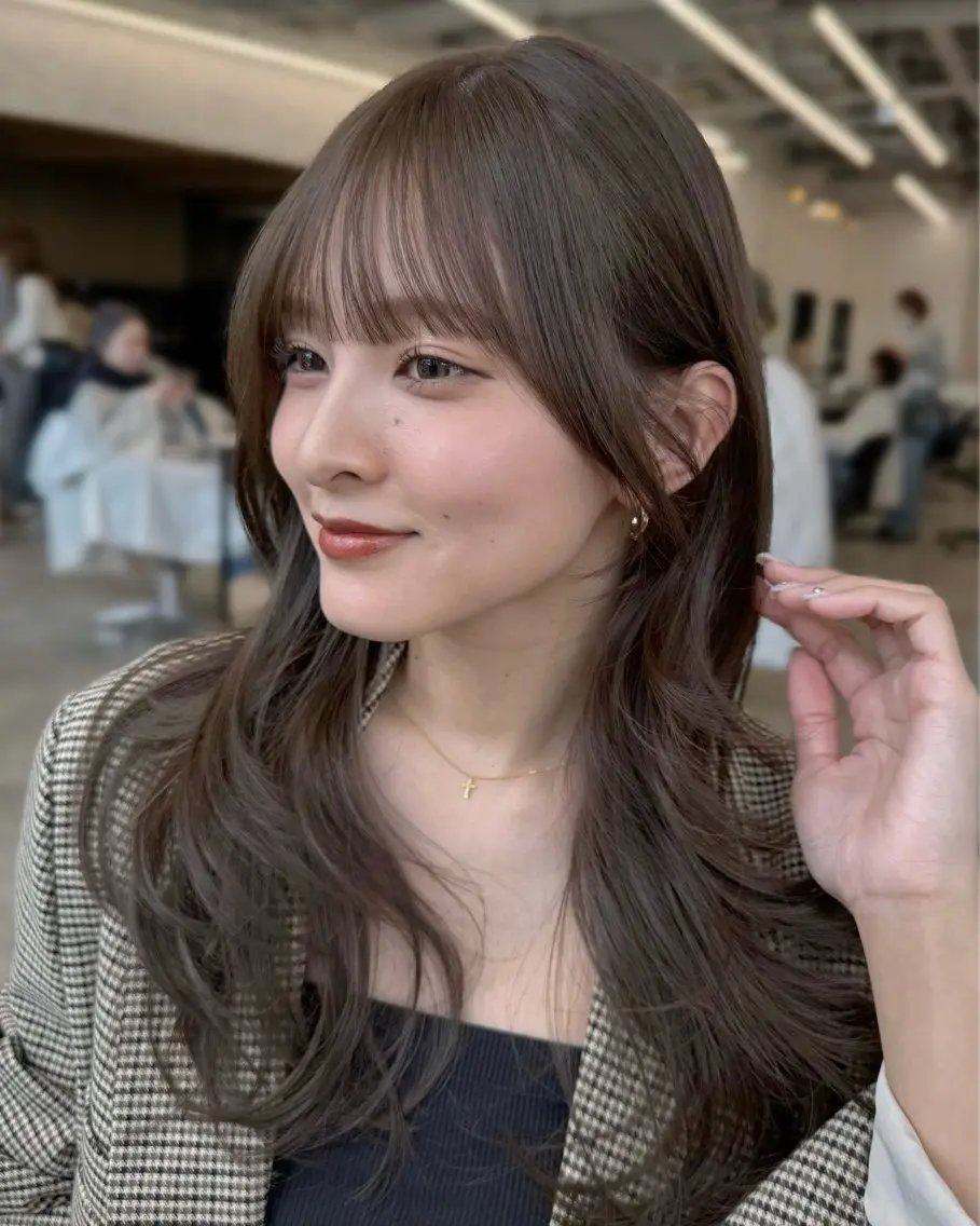 ロング カラー サイドバング カット ヘアカラー トリートメント レイヤー🩰髪質改善 /透明感/kanaのヘアスタイル