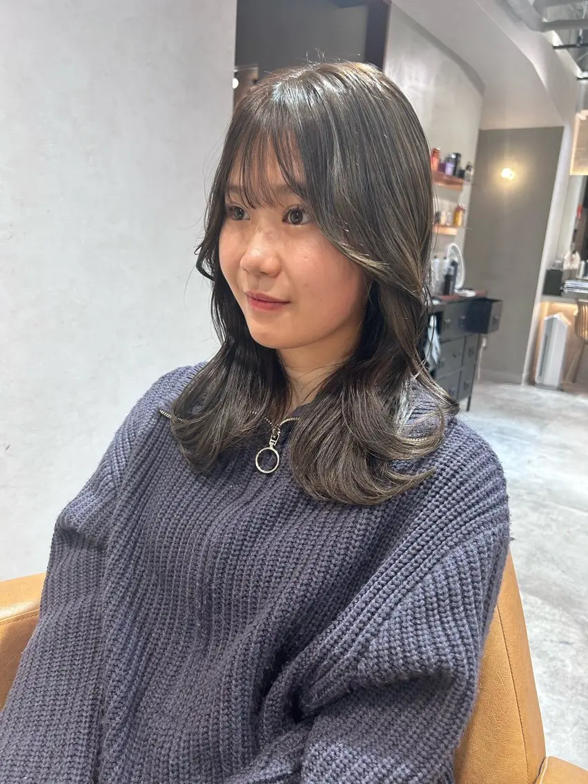 ミディアム レイヤー/美髪矯正 /赤味消し 古舘悠登のヘアスタイル