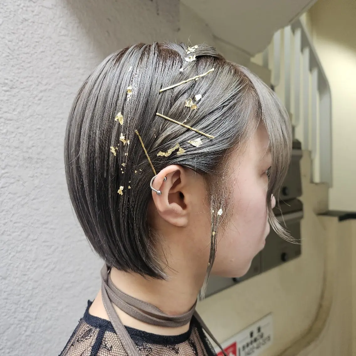 ショート ヘアアレンジ 結婚式・ブライダル ヘアセット 🇰🇷透明感×ハイ トーン🌟tomoのヘアスタイル