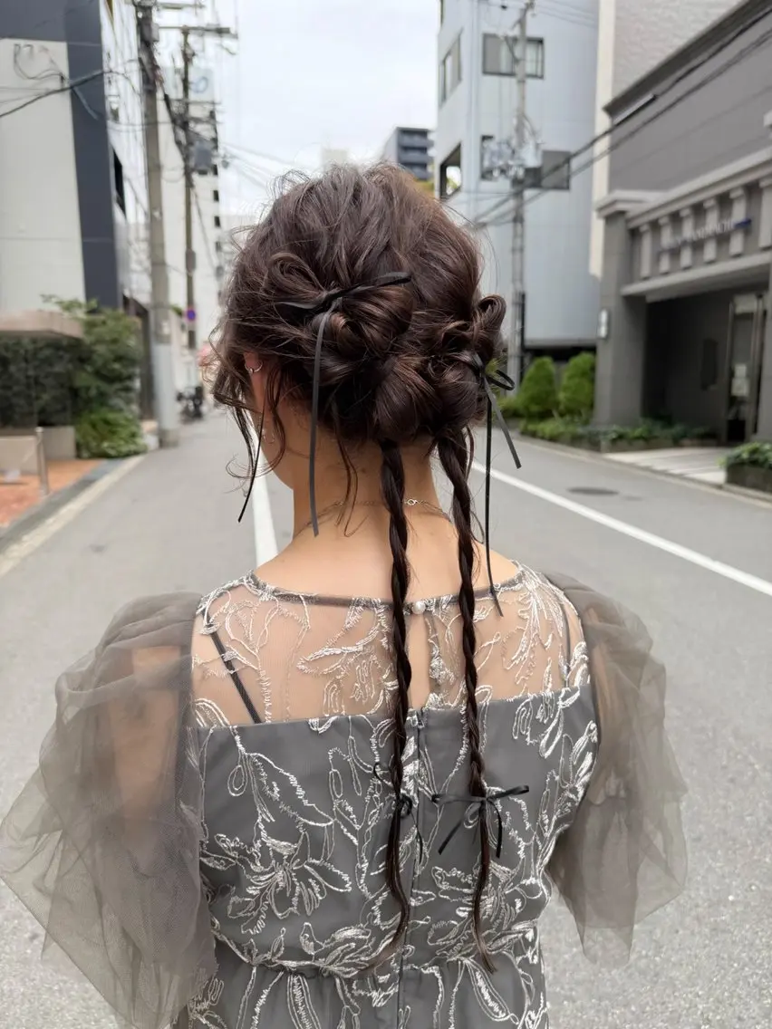ヘアアレンジ 谷町/Le'a /竹原しおなのヘアスタイル