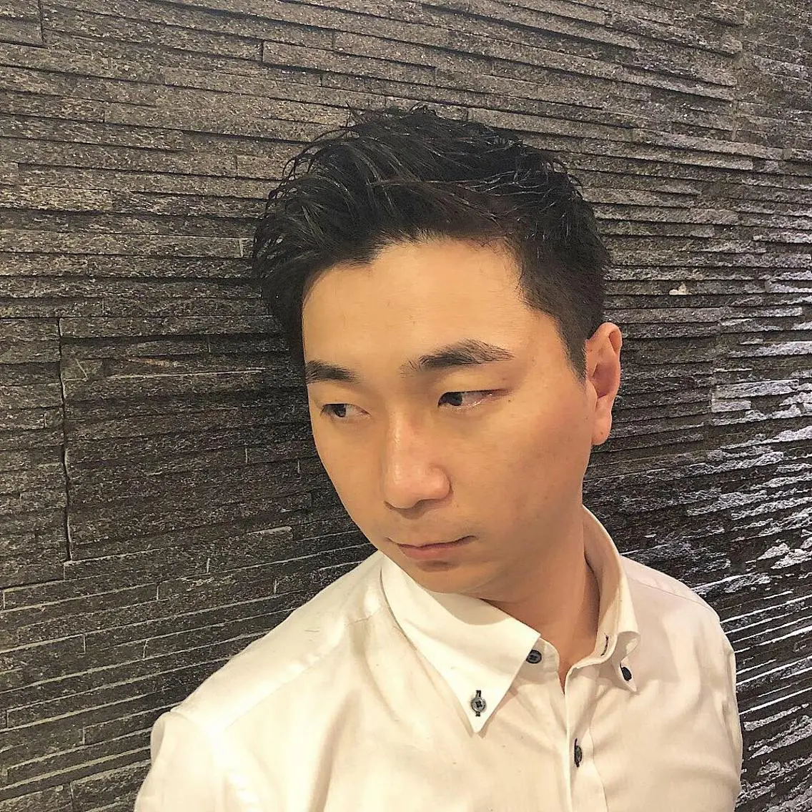 ショート パーマ メンズ 木村 りきのヘアスタイル