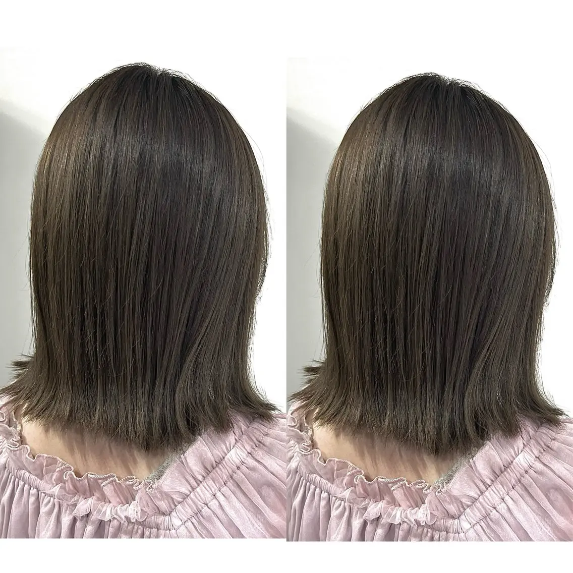 ミディアム カラー 切っぱなし💇‍♀️ イヤリング🎨龍之介のヘアスタイル