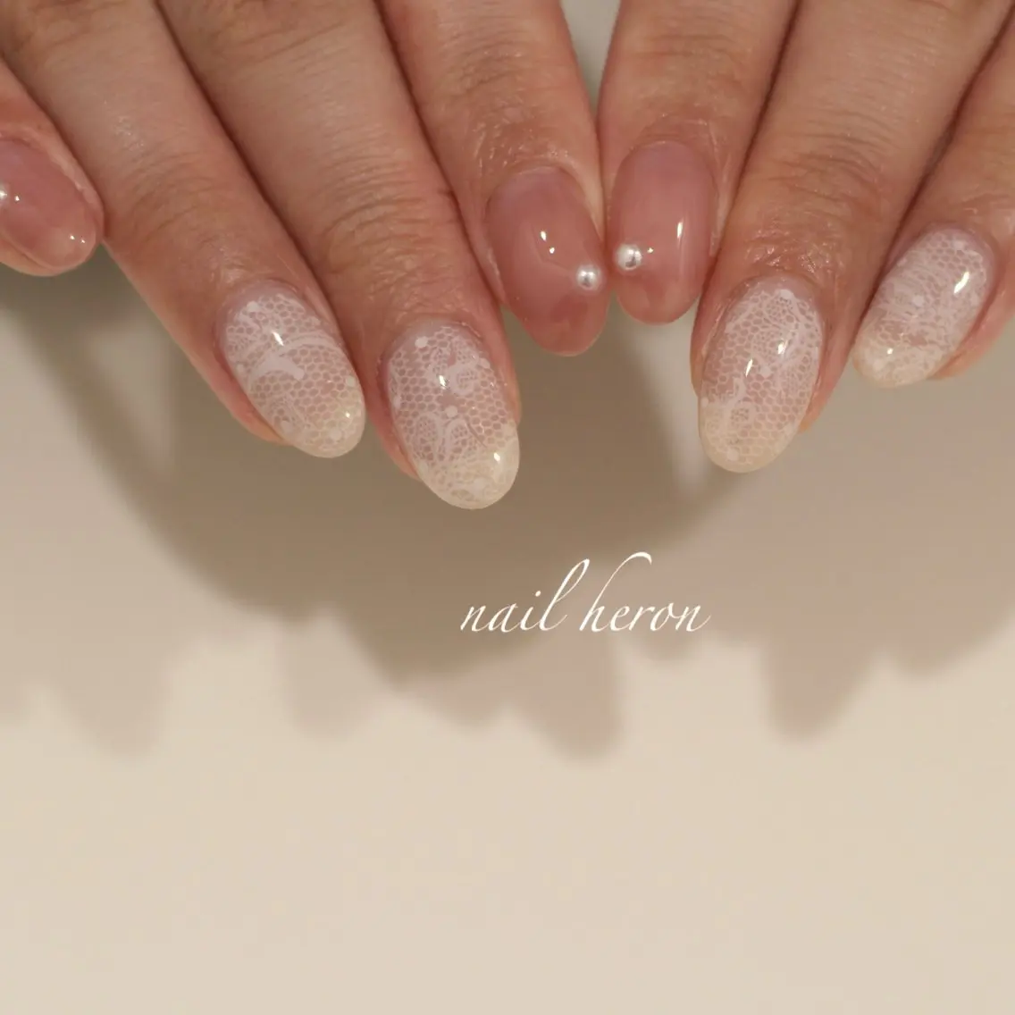 ネイル レース ハンドネイル saki_ nail heronのネイルデザイン