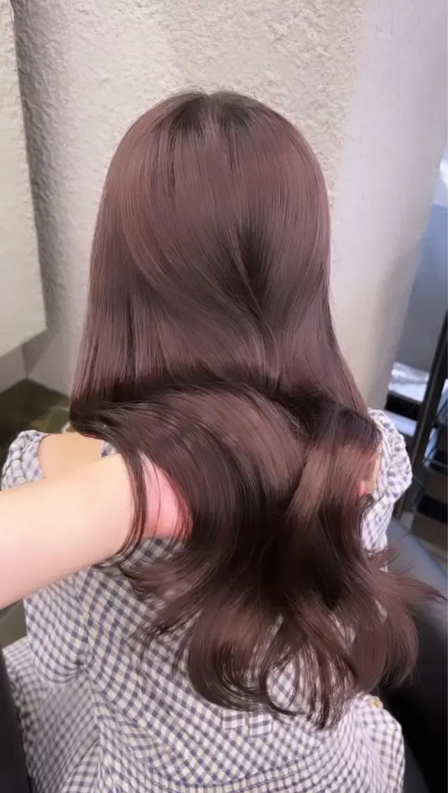 ロング カラー ダブルカラー 韓国風ヘア ヘアカラー トリートメント 渋谷/原宿♡PELE 縮毛矯正/ストレートのヘアスタイル