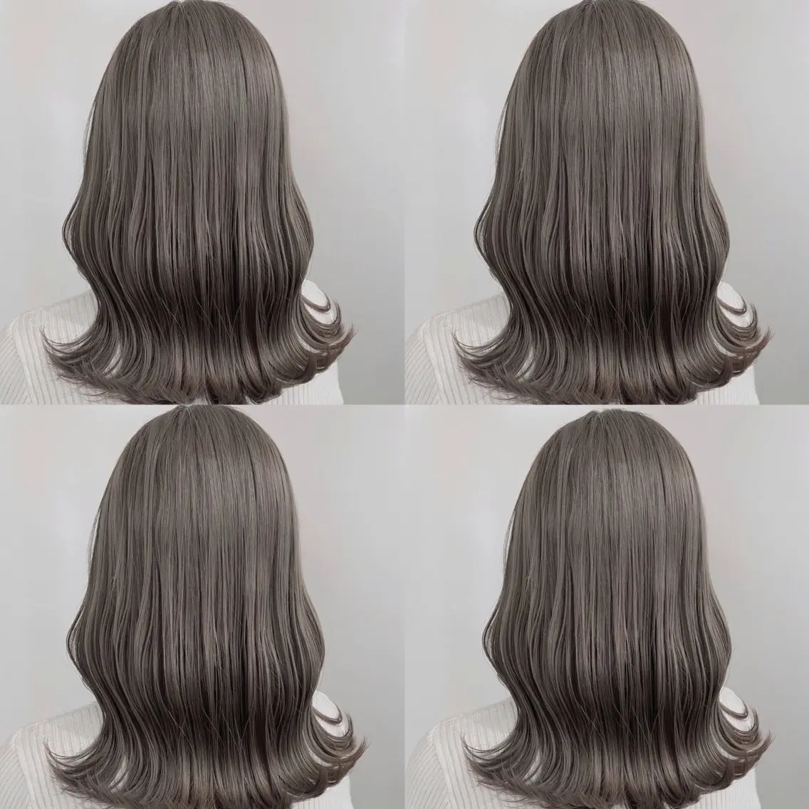 ミディアム ヘアカラー トリートメント ヘッドスパ 透明感♡グレージュ ♡ミルクティー♡のヘアスタイル