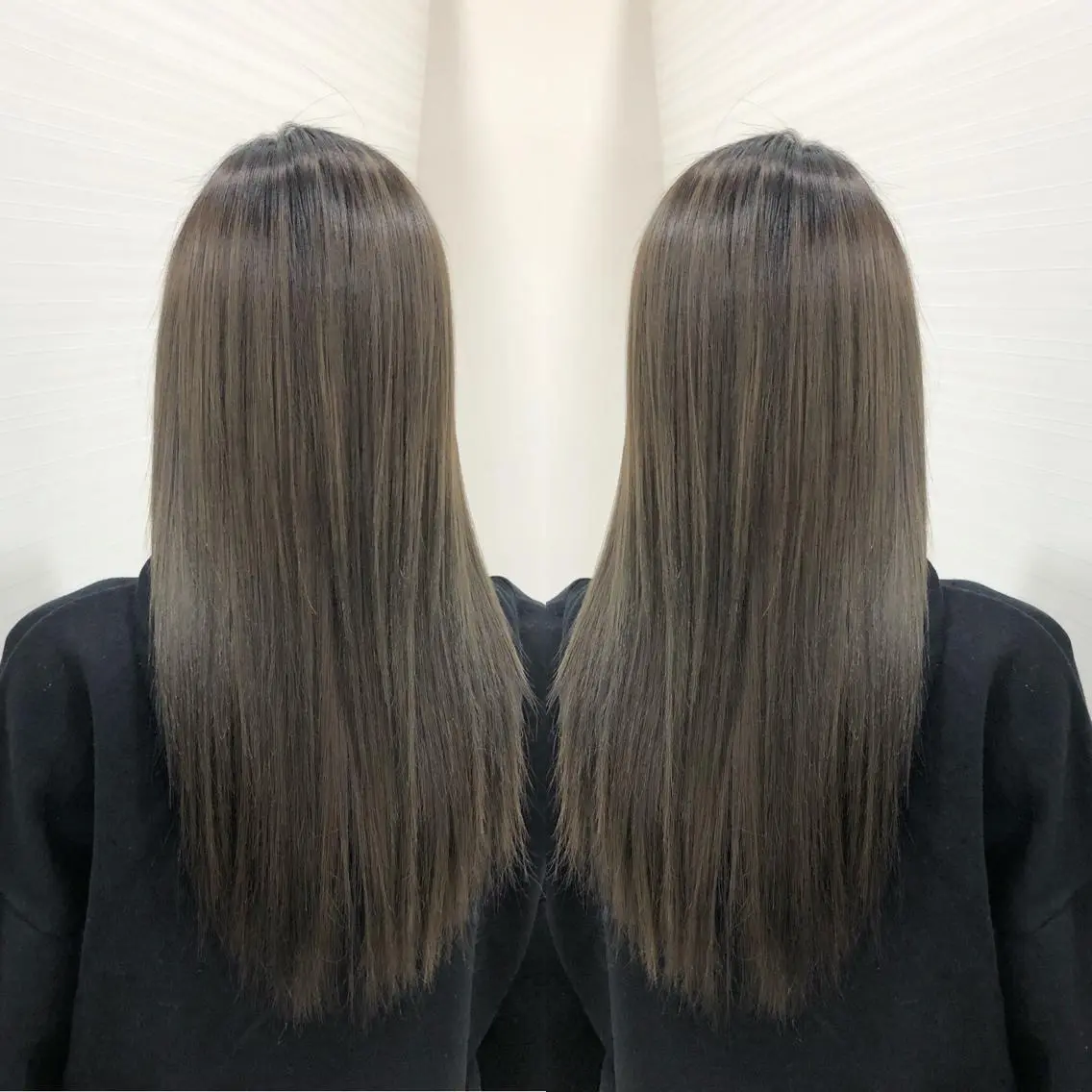 セミロング カラー アッシュ ヘアカラー 得能 雅人のヘアスタイル