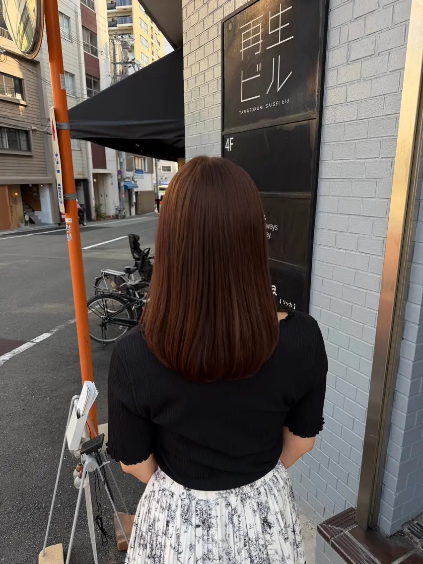 セミロング ヘアカラー 柿本ひな / カラーモデル様募集中のヘアスタイル