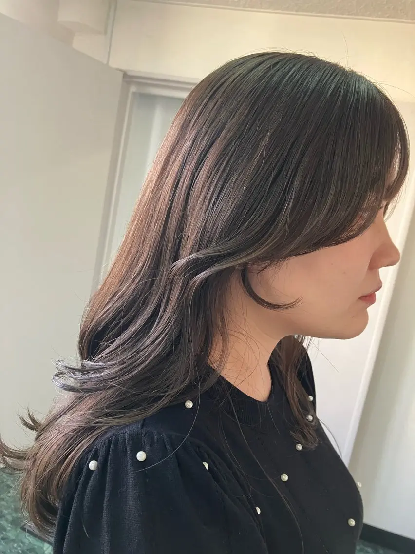 ロング misaki 顔周りカット/なんばのヘアスタイル