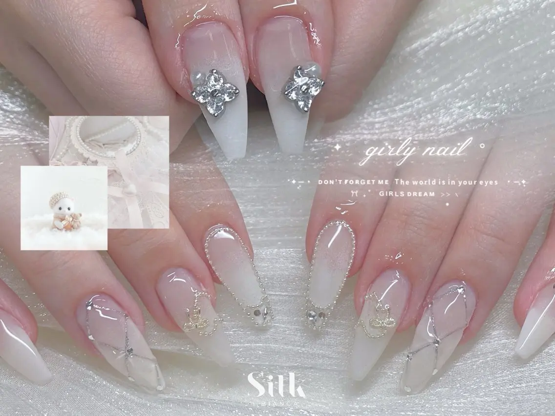 ネイル ハンドネイル 🎀Silk by Bianca甲地🎀のネイルデザイン