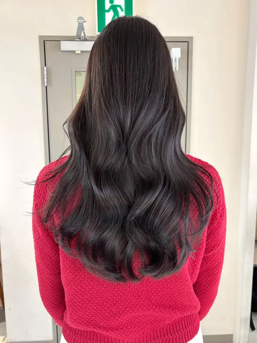 ロング カラー ブリーチ ダブルカラー グレージュ ブリーチなしカラー 顔周りカット カット ヘアカラー トリートメント 横浜/レイヤーカット /韓国ヘア/佐藤記正のヘアスタイル
