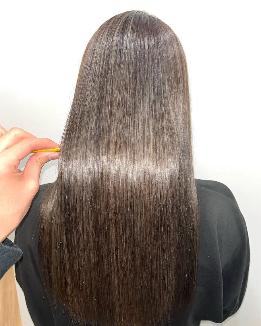 ロング アッシュ ピンクブラウン ハイライト 髪質改善 韓国風ヘア ヘアカラー エクステ ユウハウス/ ryousukeのヘアスタイル