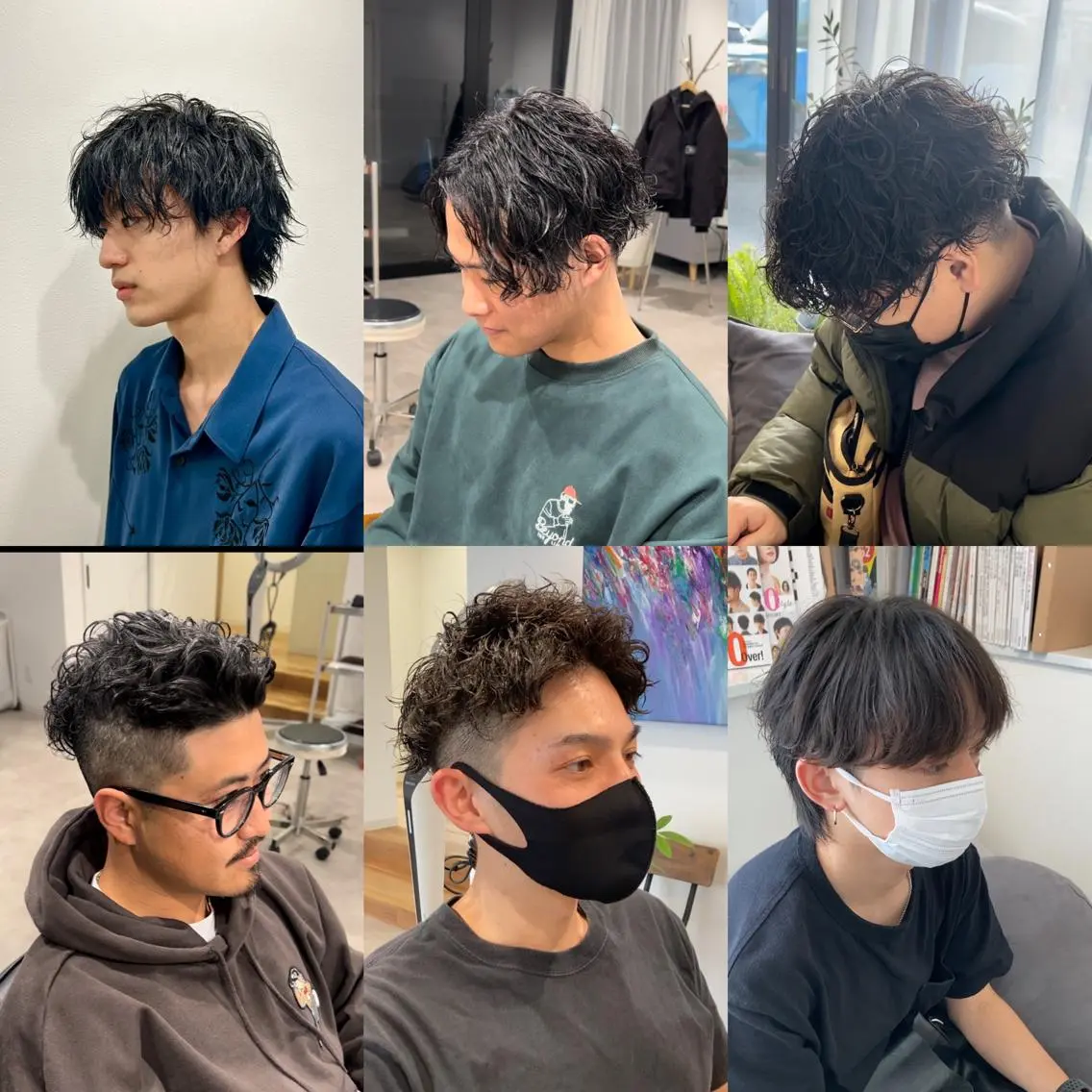 ショート パーマ メンズ メンズパーマ 波巻きパーマ ニュアンスパーマ リベイルけんた モデル募集のヘアスタイル
