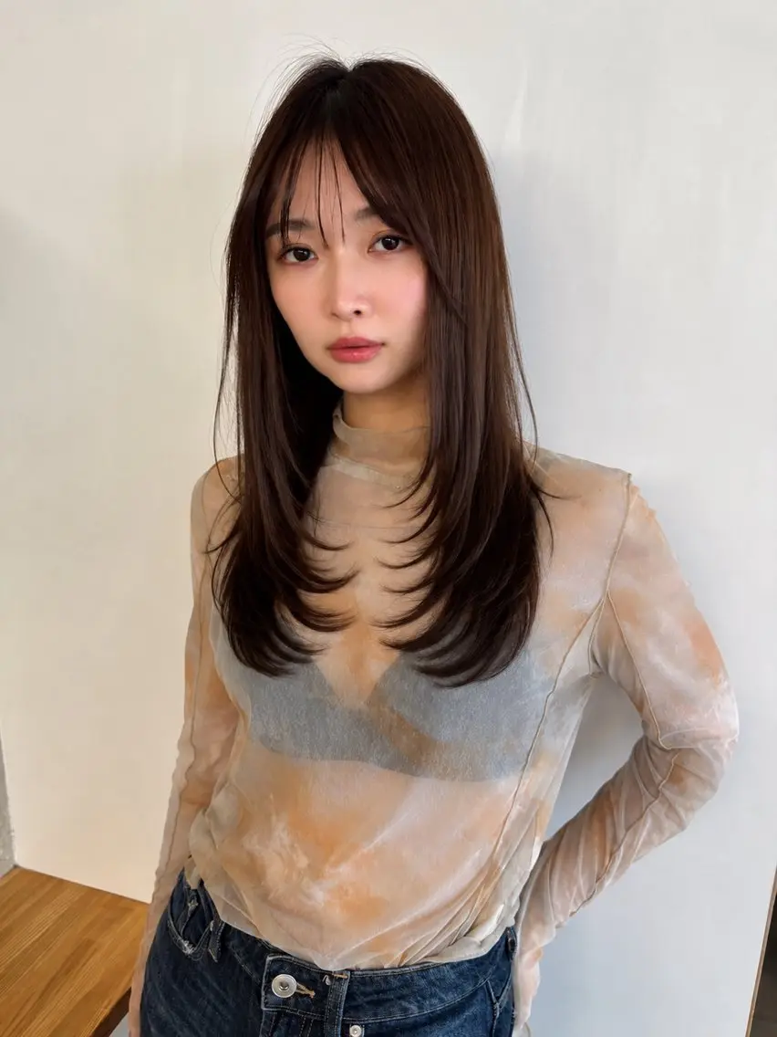 セミロング カット ヘアカラー トリートメント ユズキ/表参道 ♡大人モテヘアのヘアスタイル